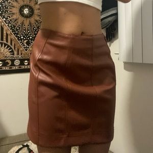 Free people leather skirt